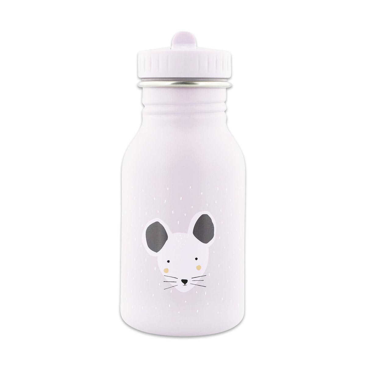 Wasserflasche, Maus-Illustration, rosa Flasche, Trinkflasche, wiederverwendbare Flasche