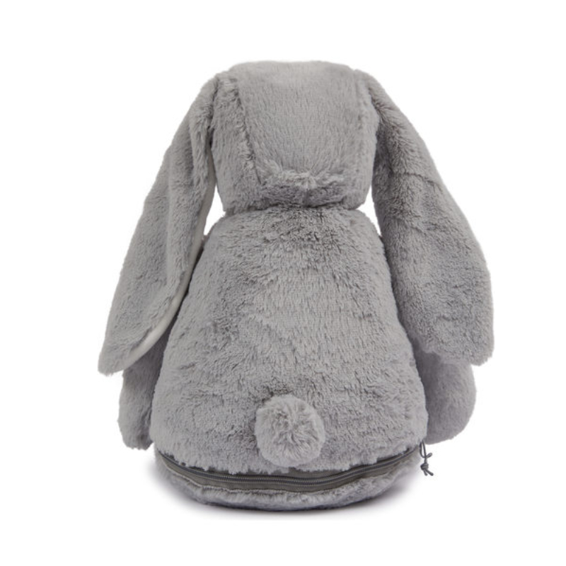 plüsch, kaninchen, rucksack, grau, kinder
