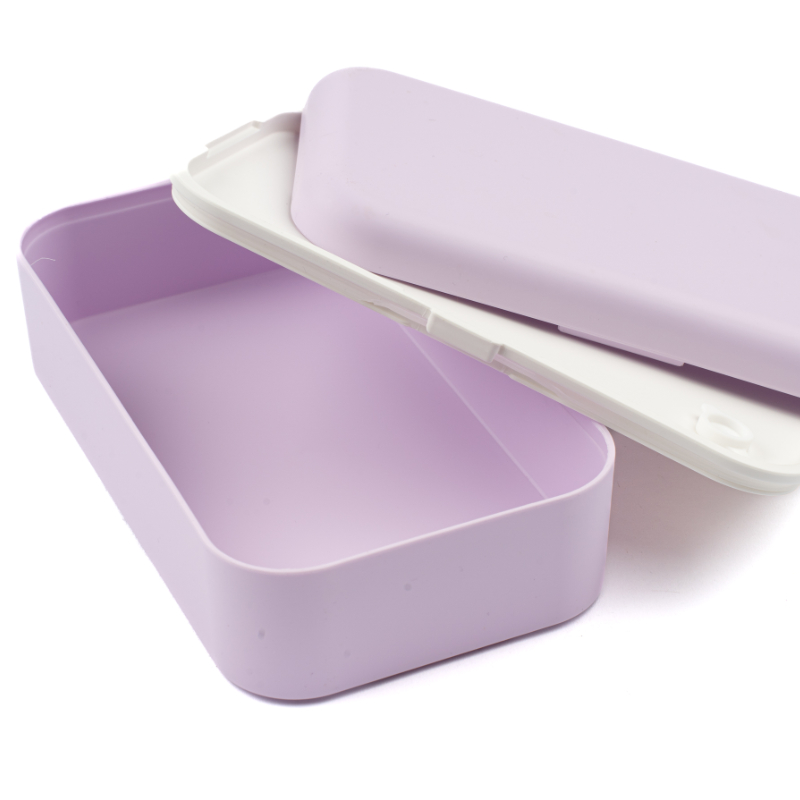 Box, Lunchbox, Kunststoff, Lavendel, Deckel