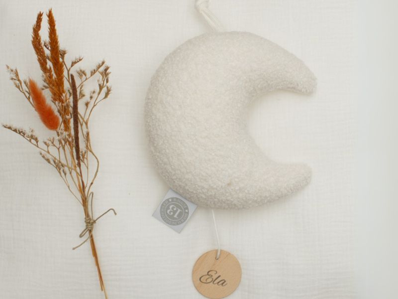 Mondkissen, Kuschelkissen, Crescent Moon, Plüsch, Dekokissen