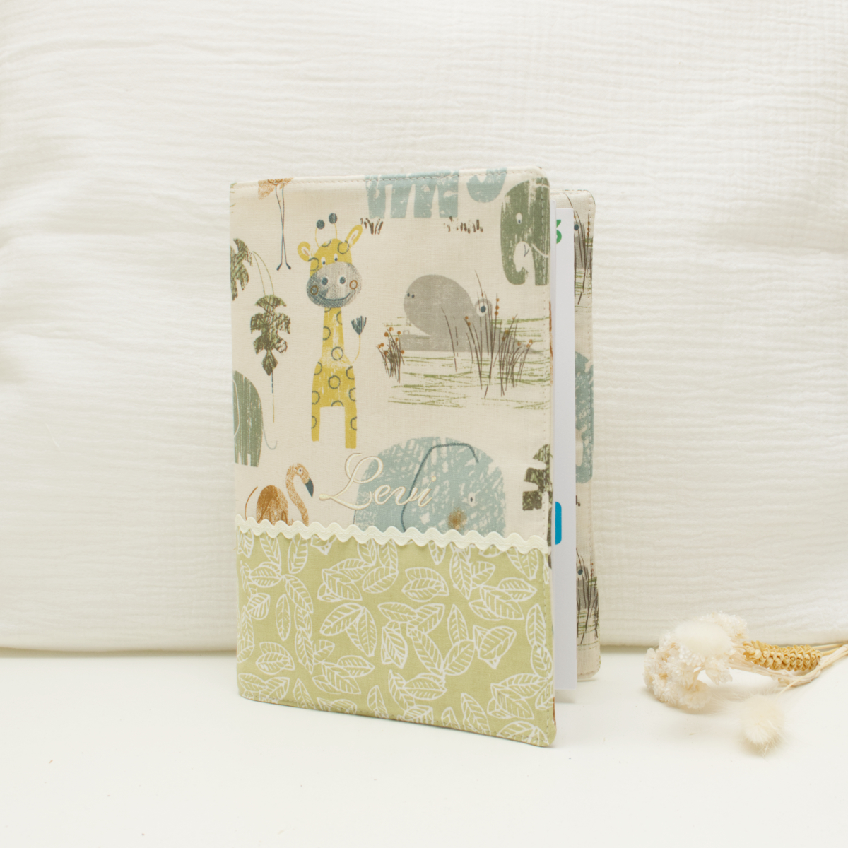 Notizbuch, Tiermuster, Papierband, Deko-Notizbuch, Kinderfreundlich