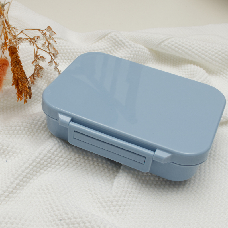 Lunchbox, Trinkbox, Kunststoff, Blau, Klappverschluss