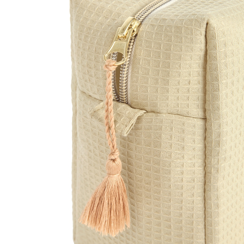 beige, Quasten, Reißverschluss, Tasche, Textur