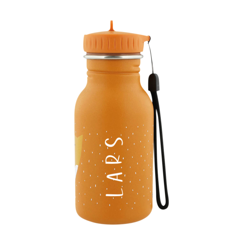 trinkflasche, wasserflasche, orange, handgurt, lars