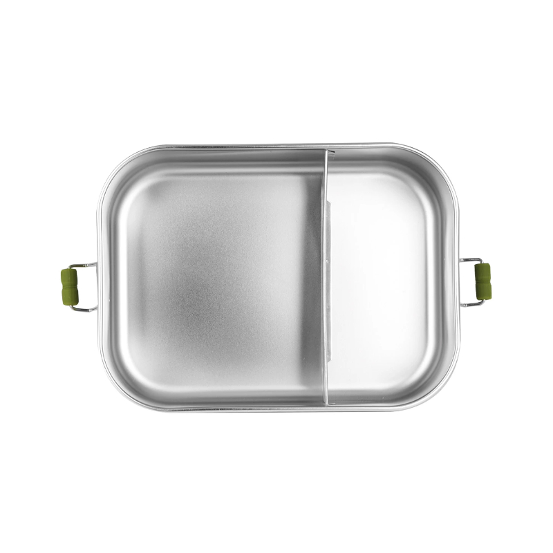 Metallbehälter, Lunchbox, Dividierte Box, Edelstahl, Grün