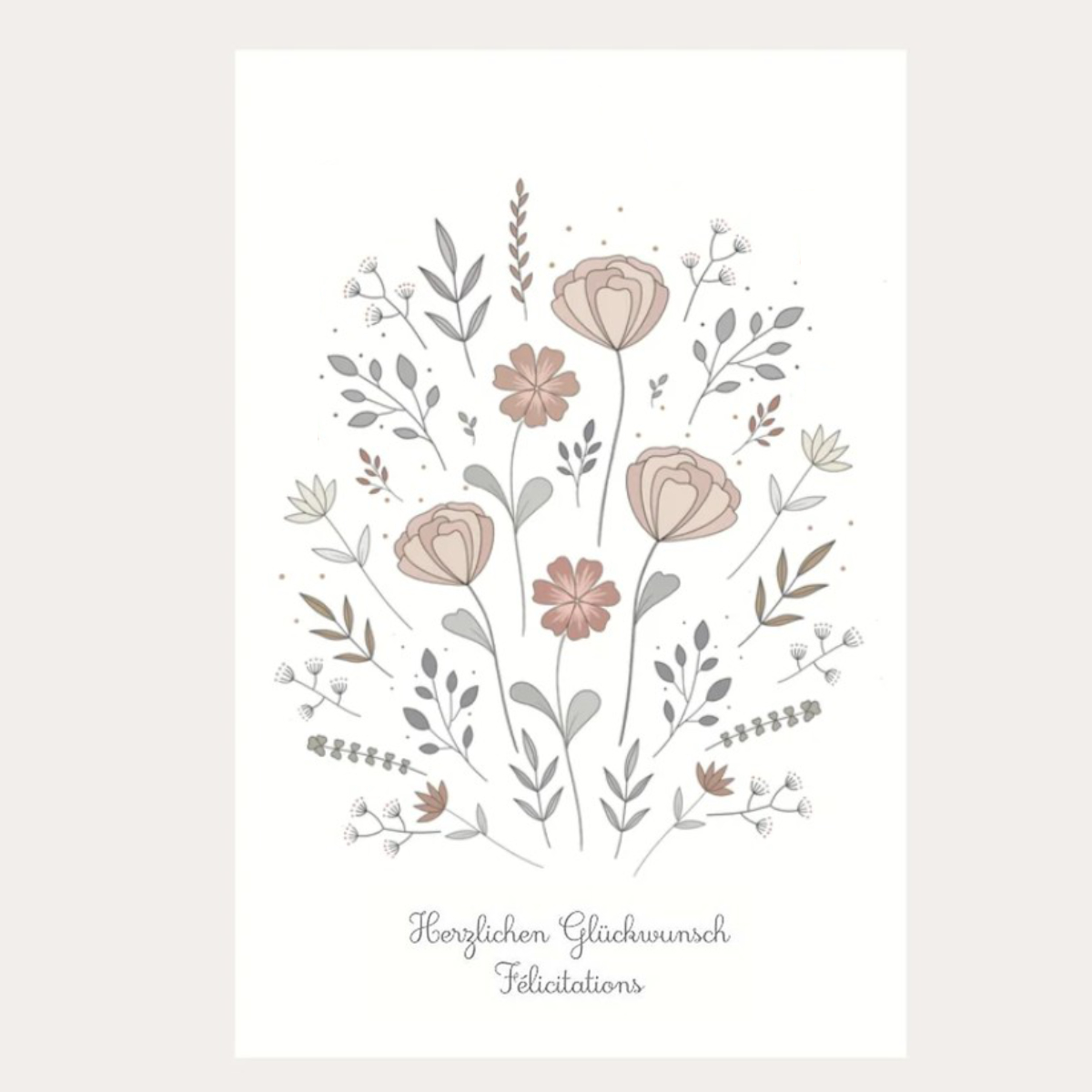 Blumen, Blumenstrauß, Pflegeleicht, Pastellfarben, Grußkarte