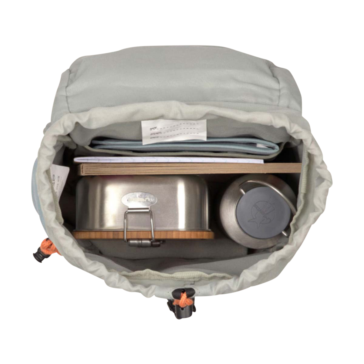 Rucksack, Kochgeschirr, Metalldose, Dosenbehälter