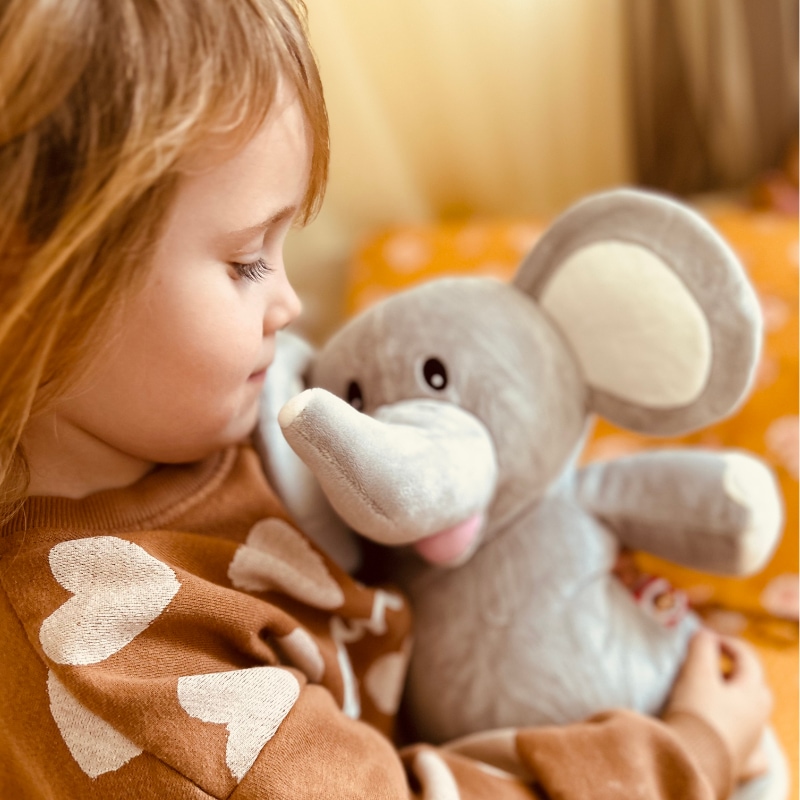 Plushie, Elefant, Stofftier, Grauer Elephant, Kuscheltier