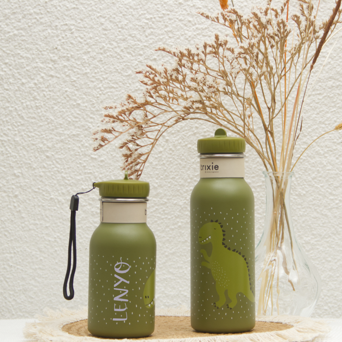 Trinkflasche, Dinosaurier, Grün, Wasserkaraffe, Trinkbehälter