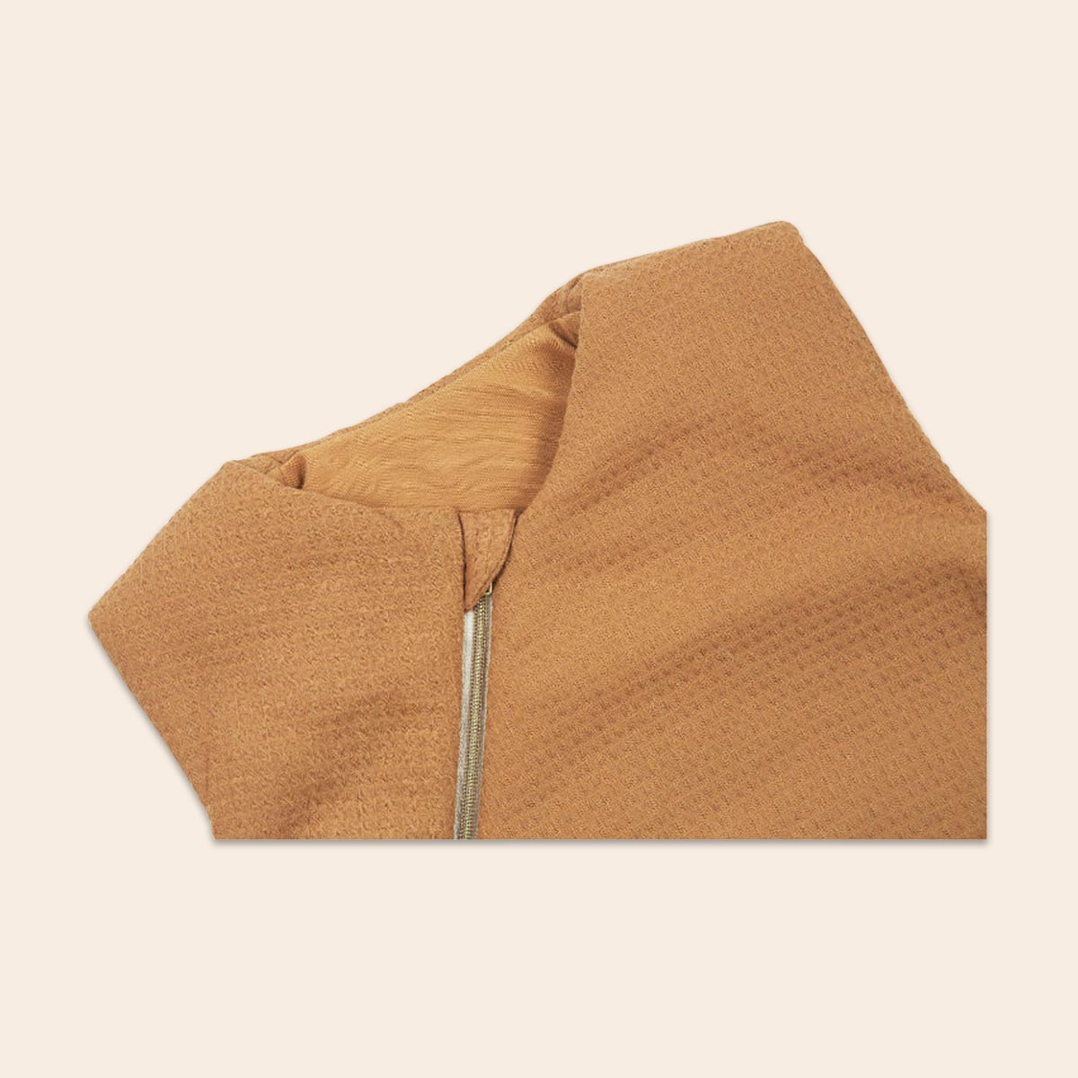 Kapuzenjacke, Reißverschluss, Kuschelstoff, Beige, Overall-Teil