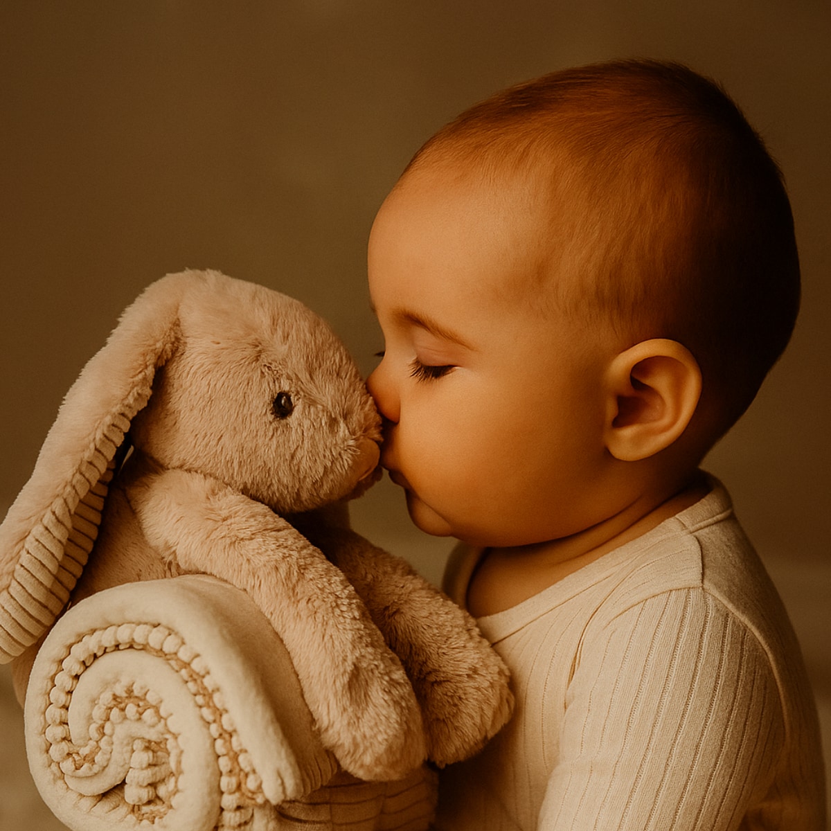 Baby, Toy, Plush, Rabbit, Cream
