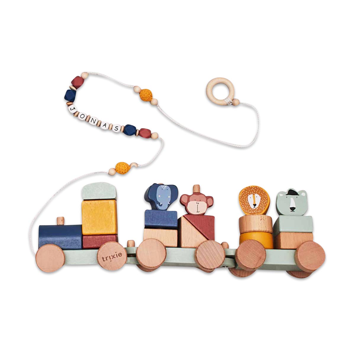 Holzspielzeug, Laufwagen, Tierfiguren, Betriebswagen, Kinderkette