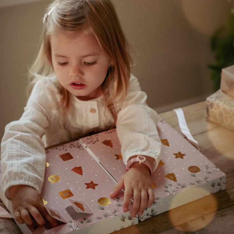 Kinder, Geschenkverpackung, Adventskalender, Päckchen, Rosa