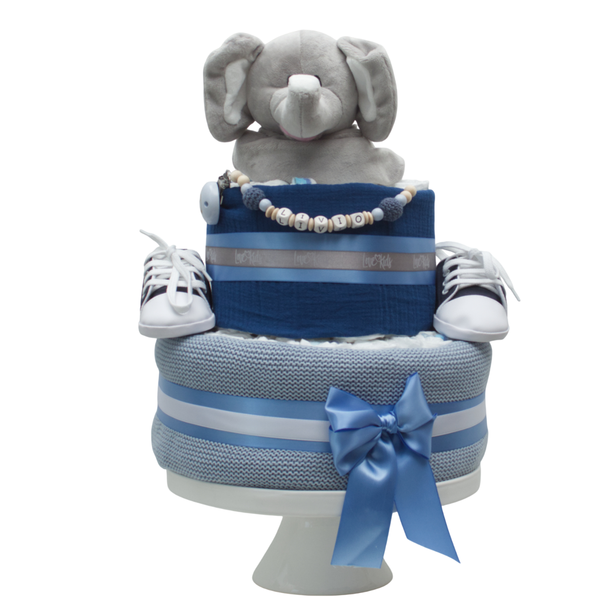 Torte, Elefant, Stofftier, Schuhe, Blau