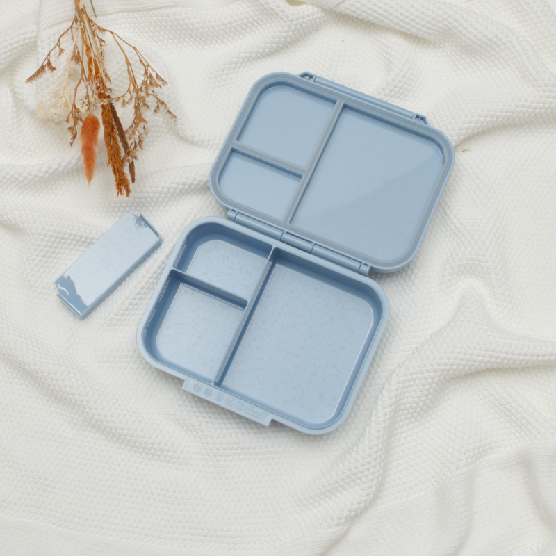 Lunchbox, Fächer, Material: Kunststoff, Farbe: Blau, Rechteckig