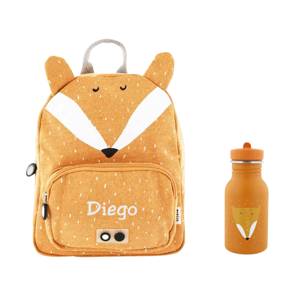 Rucksack, Kinder, Orange, Fuchs-Design, Thermosflasche