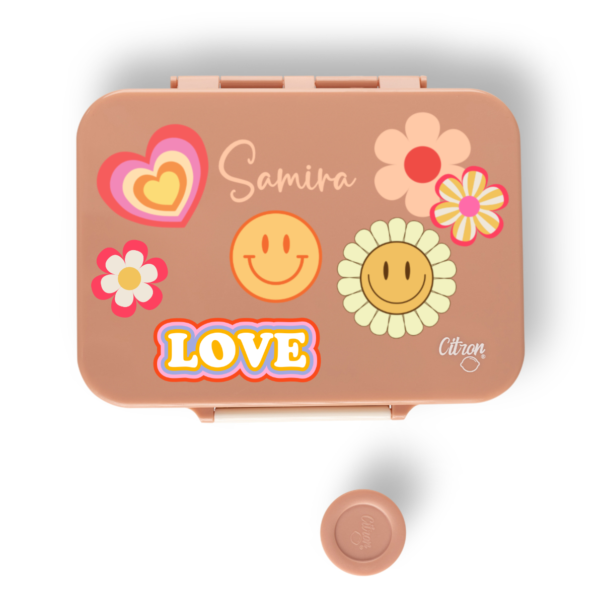 Kindermäppchen, Schmuckkästchen, Smiley, Blumenmuster, LOVE-Design