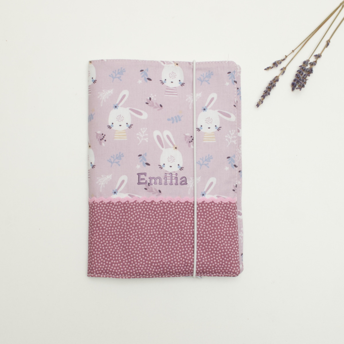 notebook, journal, personalized, pink, Hase Muster