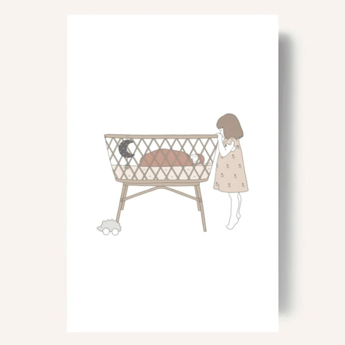 Baby, Wiege, Holz, Mesh, Babydecke