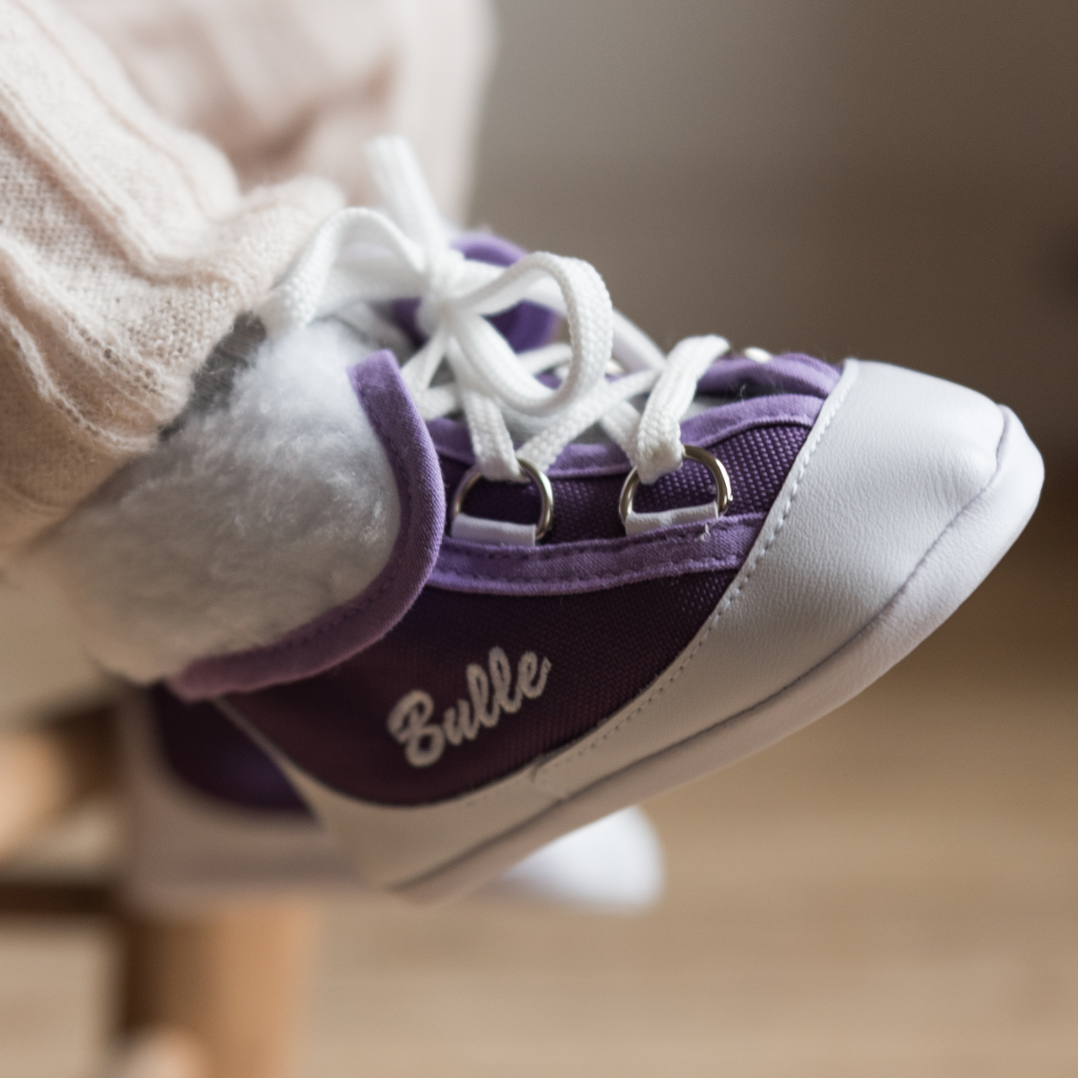Baby Schuh, Turnschuh, Lila, Schnürsenkel, Weiche Sohle