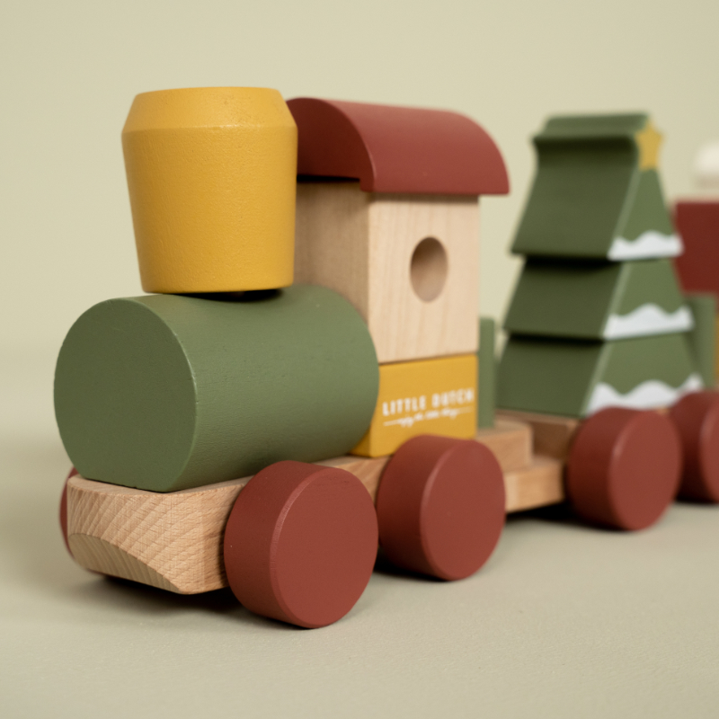 Holzspielzeug, Transportzug, Kinderspielzeug, Baukasten, Naturholz