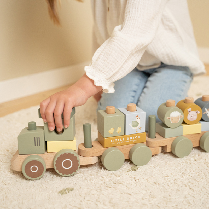 Holzspielzeug, LEGO-ähnlich, Wagenzug, Babyspielzeug, Puppenspielzeug