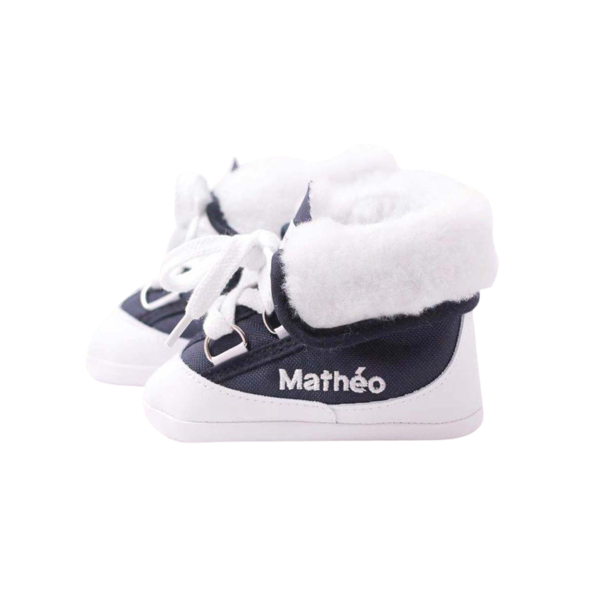 Babyschuhe, Sneaker, Navy, Gummi-Sohle, Fell-Liners