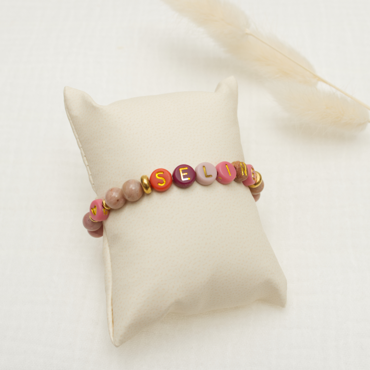 Armband, Perlen, Beads, Rose, Personalisierte Schmuck