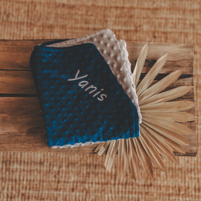 Wickeltuch, Minky-Handtuch, Blaues Tuch, Kuscheltuch, Babytuch