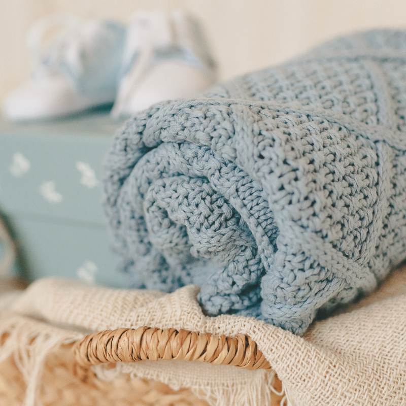 Wolldecke, Strickdecke, Grau, Textilien, Kuscheldecke