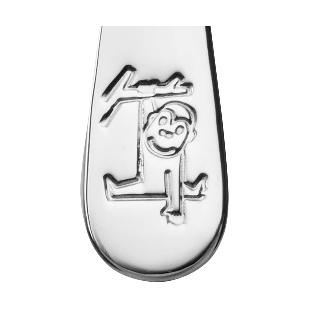 Clip, Krawattenclip, Metall, Gravur, Strichmännchen