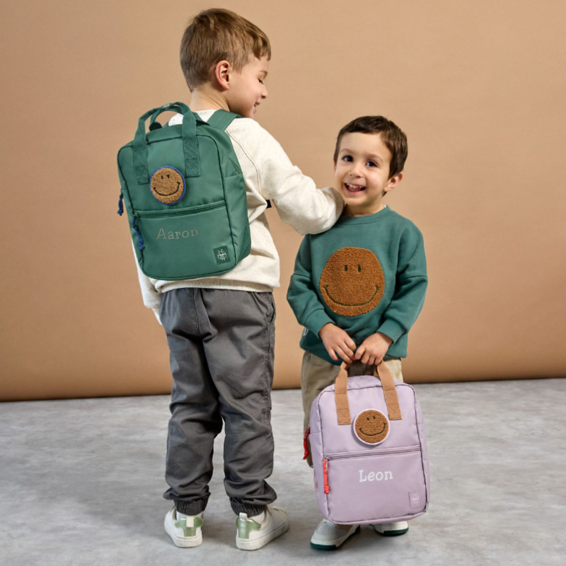 Rucksack, Backpack, Kinder, Smiley-Patch, Luftig-Set