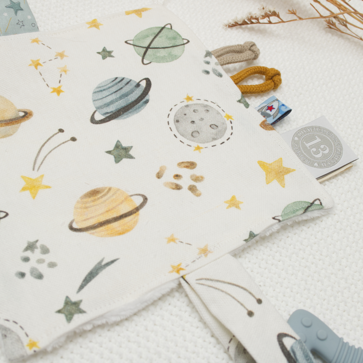 canvas, Kissen, Weltraum Muster, Planeten, Sterne