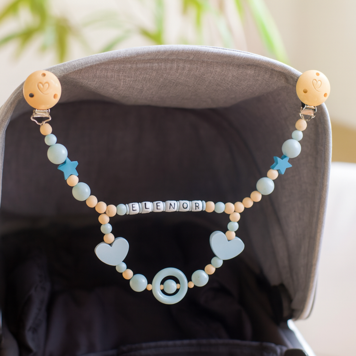 Babyschmuck, Beißkette, Kette, Kugelarmband, Herzform