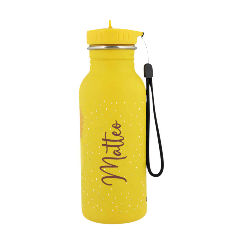 Wasserflasche, Trinkflasche, Gelb, Tragegriff, Milchpunkt-Design