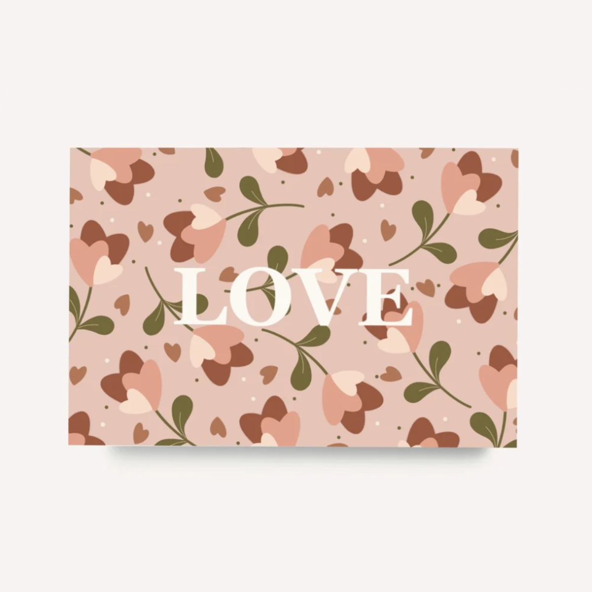 karte, geschenk, muster, blumen, rosa