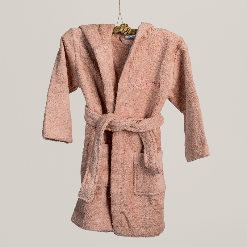 Bademantel, Rosa, Frottee, Gürtel, Aufhängung