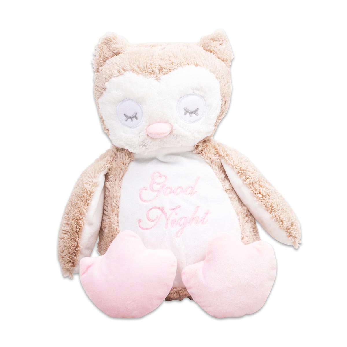 Stofftier, Plüsch, Bär, rosa, Nacht