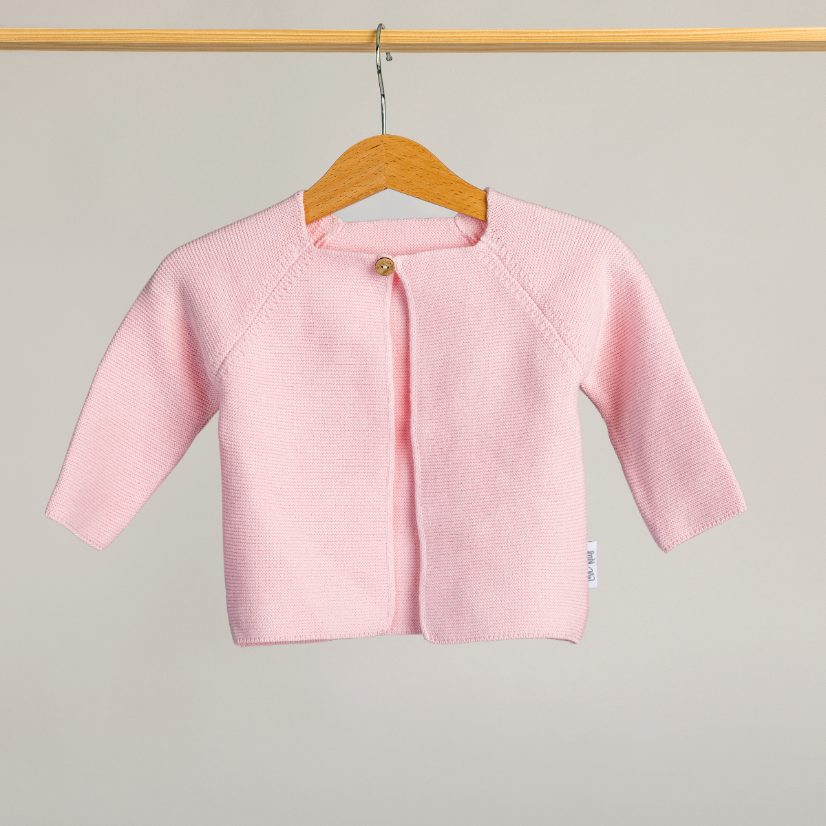 Baby cardigan, pink, gestrickt, langeärmlig, einzelknopf