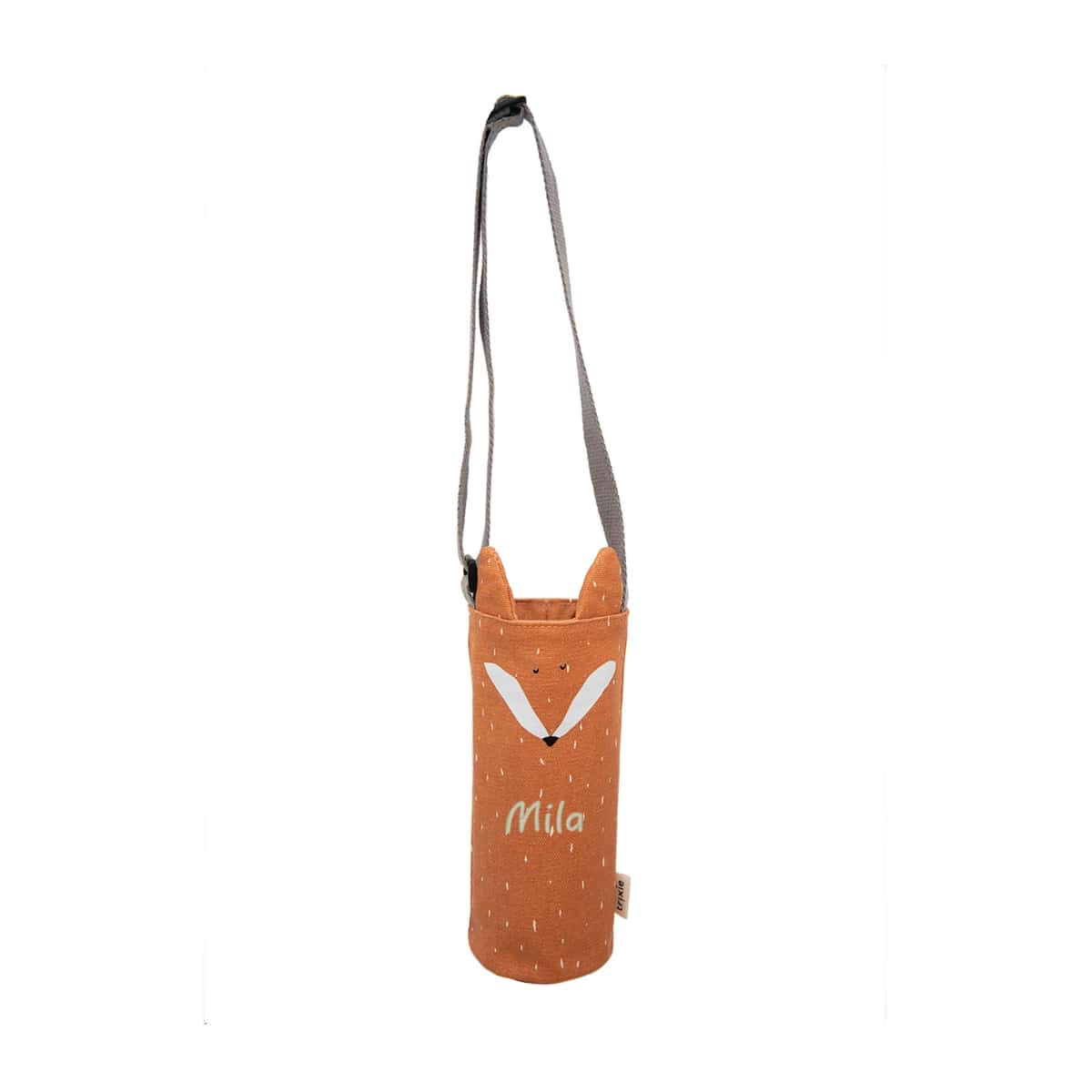 Kindertrinkflasche, Trinkflasche, Silikon-Case, Stoffhalter, Fuchs-Motiv
