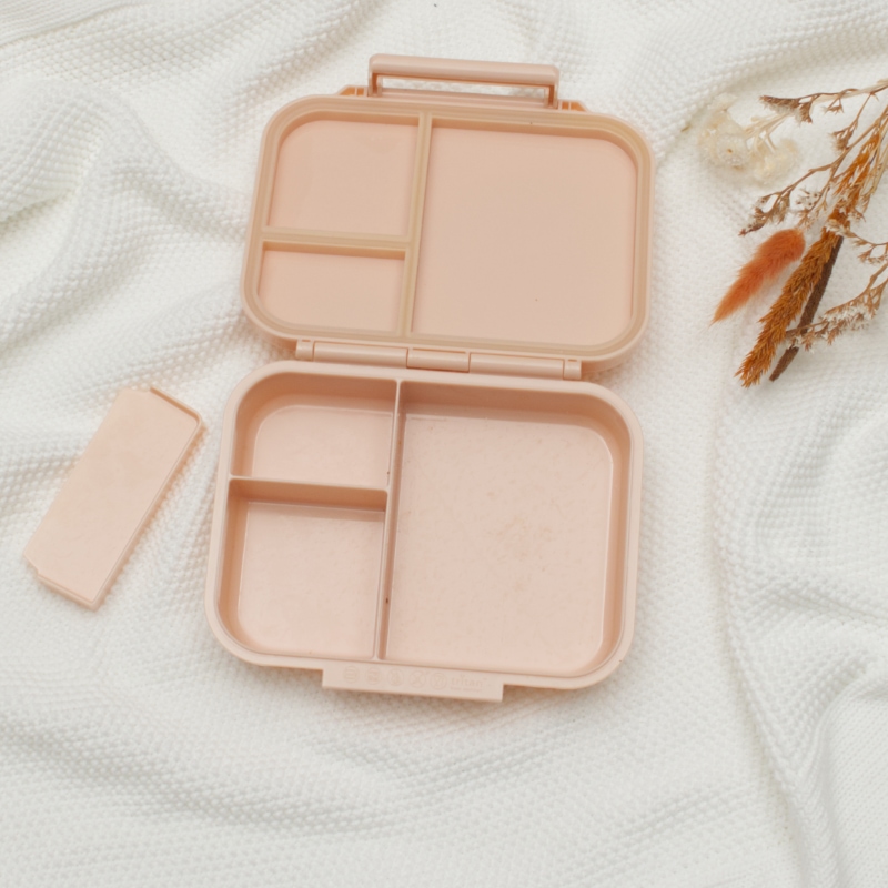 Makeup-Case, Kompaktbox, Puder, blassrosa, zweigeteilte Fächer