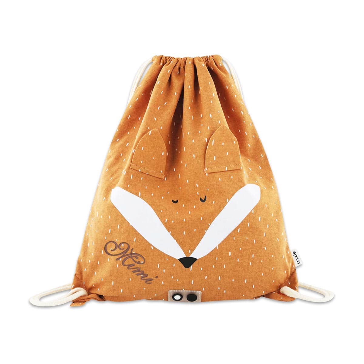 Rucksack, Beutel, Kordelzug, Fuchs-Design, orange