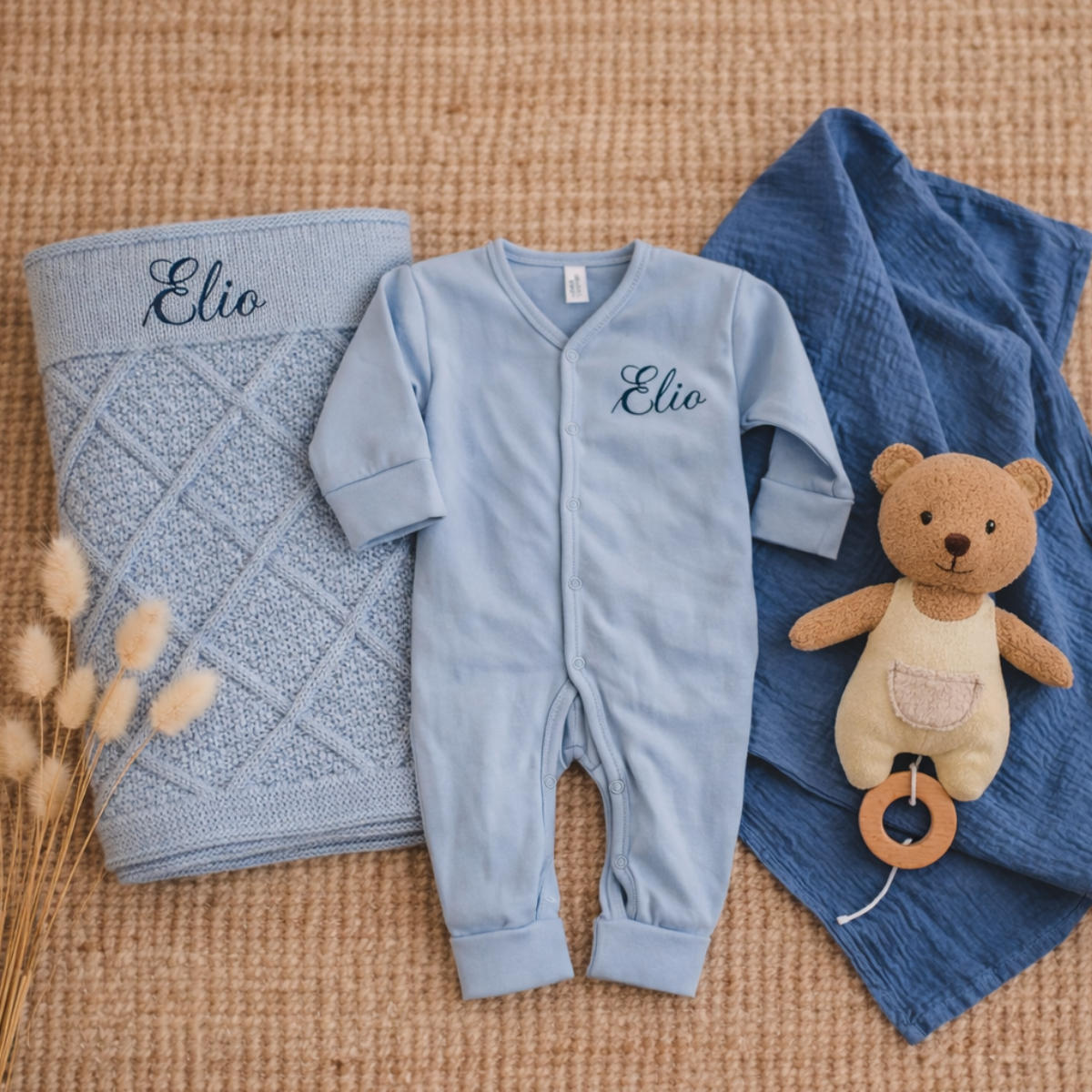 Baby-Overall, Blaues-Spread?