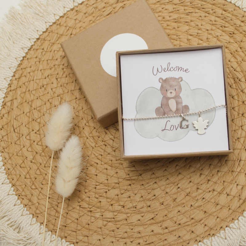 baby jewelry, Armband, Teddy, Schachtel, Geschenkset