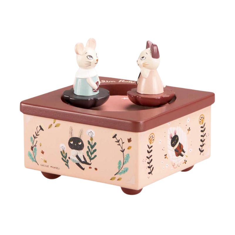 Spielzeug, Holzbox, Niedliche Figuren, Tiermotive, Kunsthandwerk