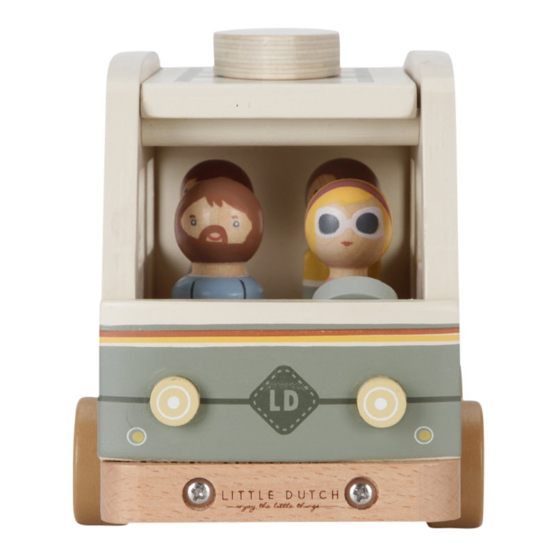 Holzspielzeug, Puppenbus, Bus, Miniaturbus, Figuren