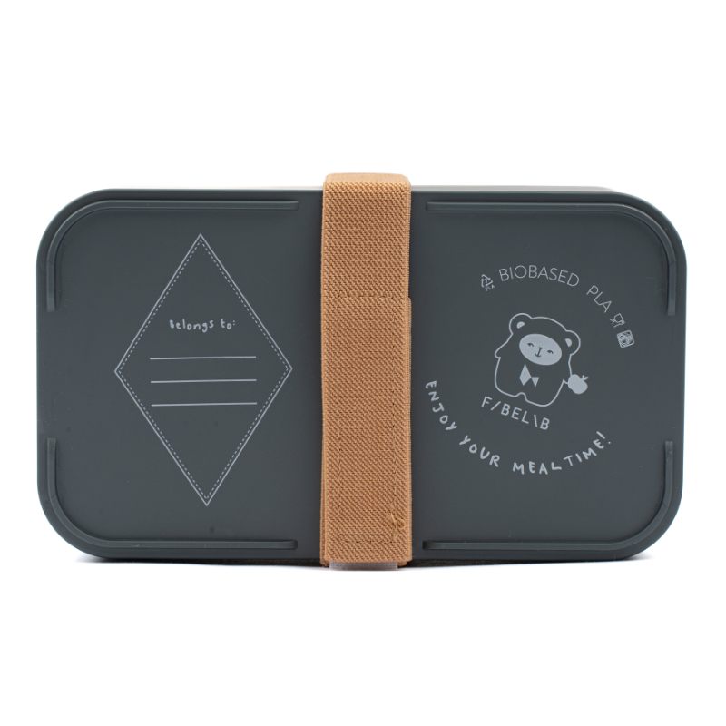 Lunchbox, Biobased, Kunststoff, brauner Gurt, kompakte Hülle