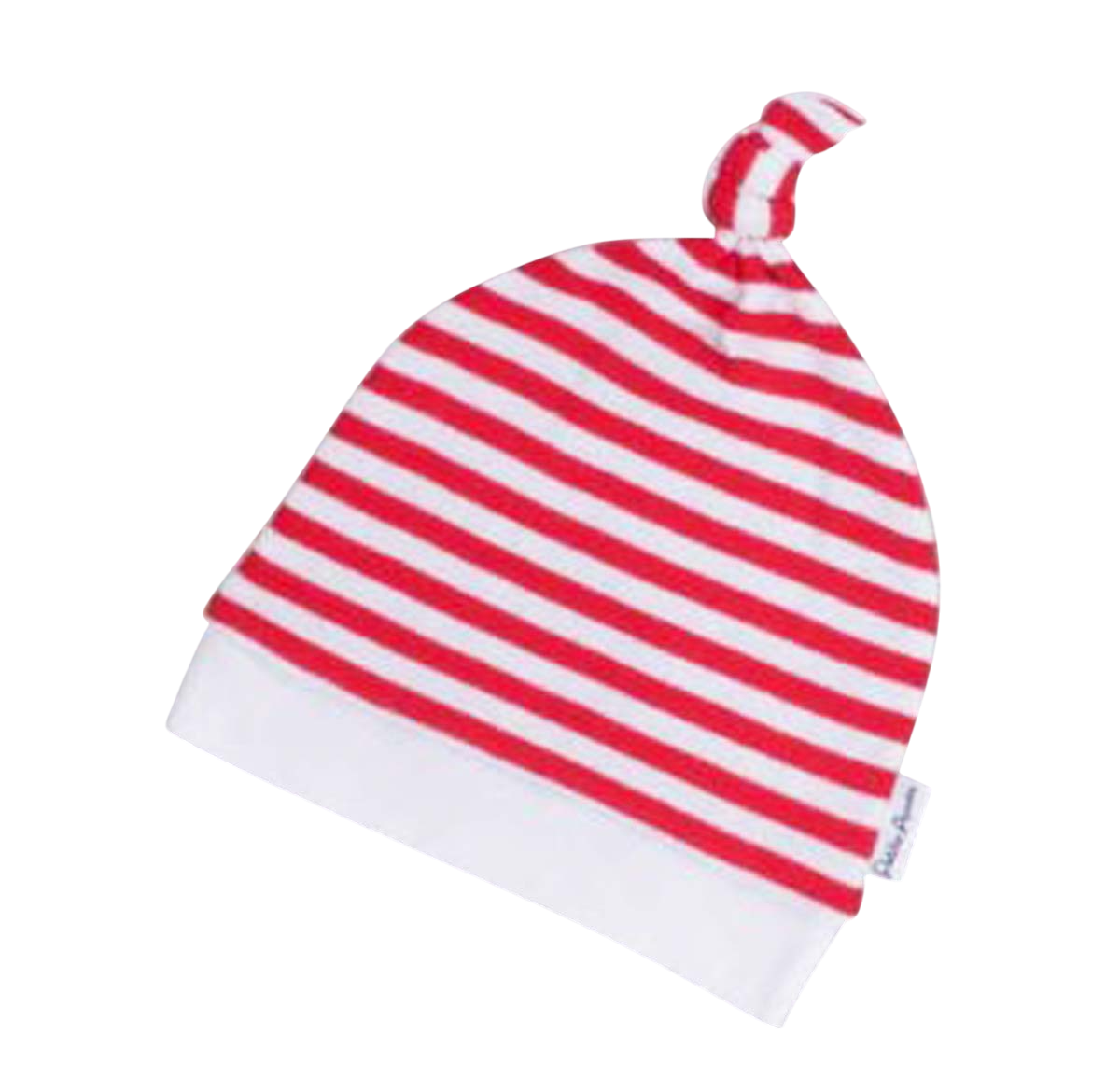 Strickmütze, Rot-Weiß, Streifen, Kinderhut, Mütze mit Knoten