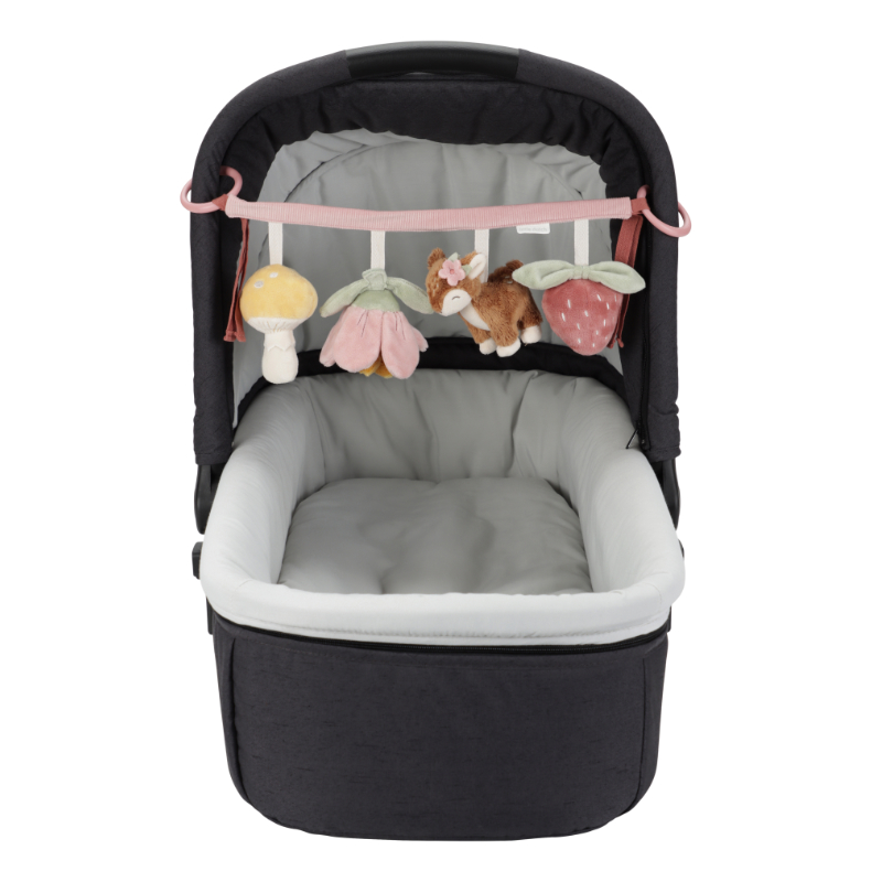 Kinderwagenkoppel, Babytragetasche, Wickelauflage, Spielzeug-Mobile, Stoffmobil