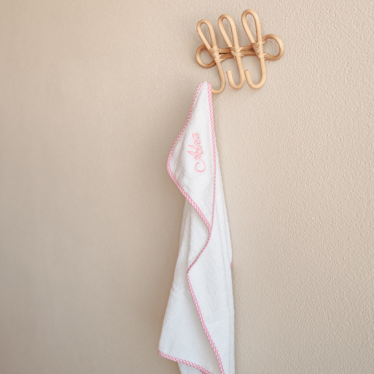 Tuch, Handtuch, Rosa Akzente, Waschtuch, Wandaufhänger